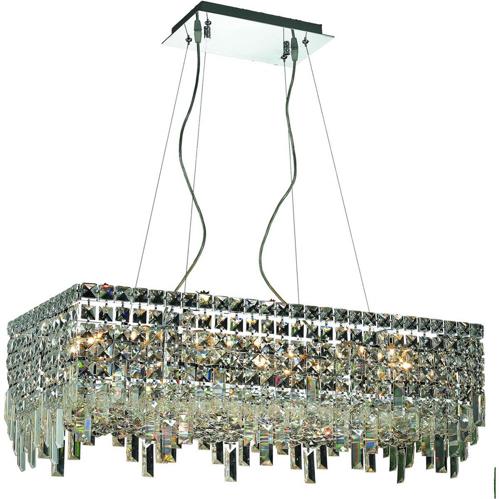 Elegant Lighting-V2035D28C/RC-Maxime - Sixteen Light Chandelier Royal Cut Chrome Chrome Finish