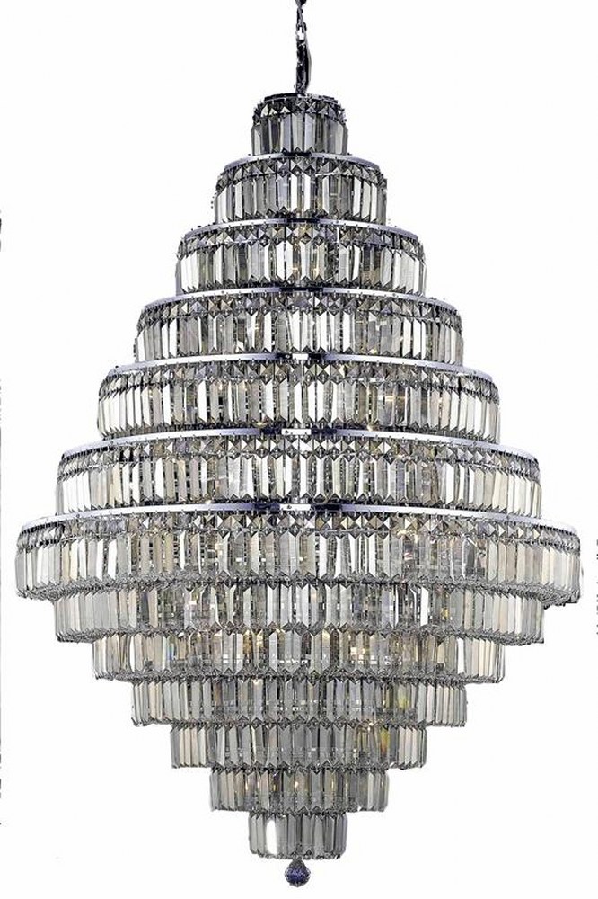 Elegant Lighting-V2038G42C-GT/RC-Maxime - Thirty-Eight Light Chandelier Royal Cut Chrome/Gold Chrome Finish