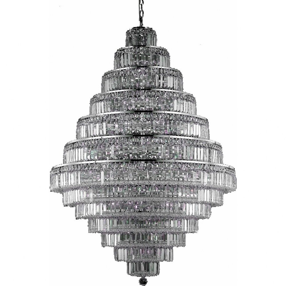 Elegant Lighting-V2038G42C/RC-Maxime - Thirty-Eight Light Chandelier Royal Cut Chrome Chrome Finish