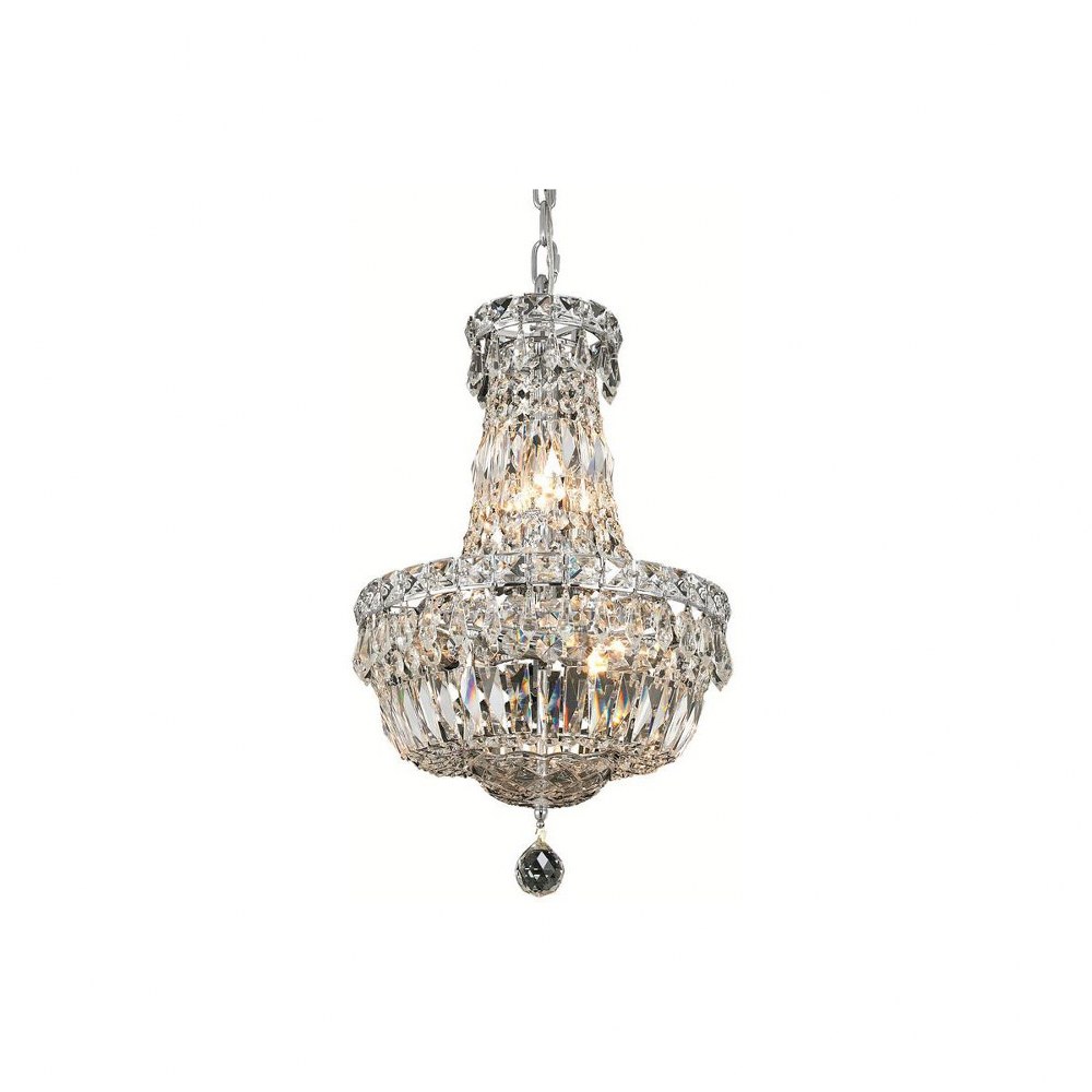 Elegant Lighting-V2528D12C/RC-Tranquil - Six Light Pendant Chrome Royal Cut Chrome Finish