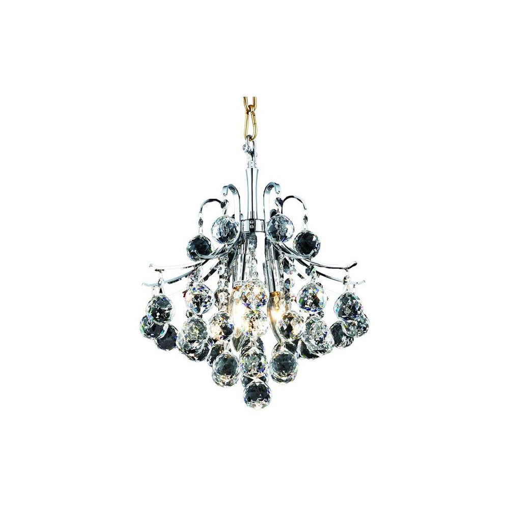 Elegant Lighting-V8000D12C/RC-Toureg - Three Light Pendant Chrome Royal Cut Chrome Finish