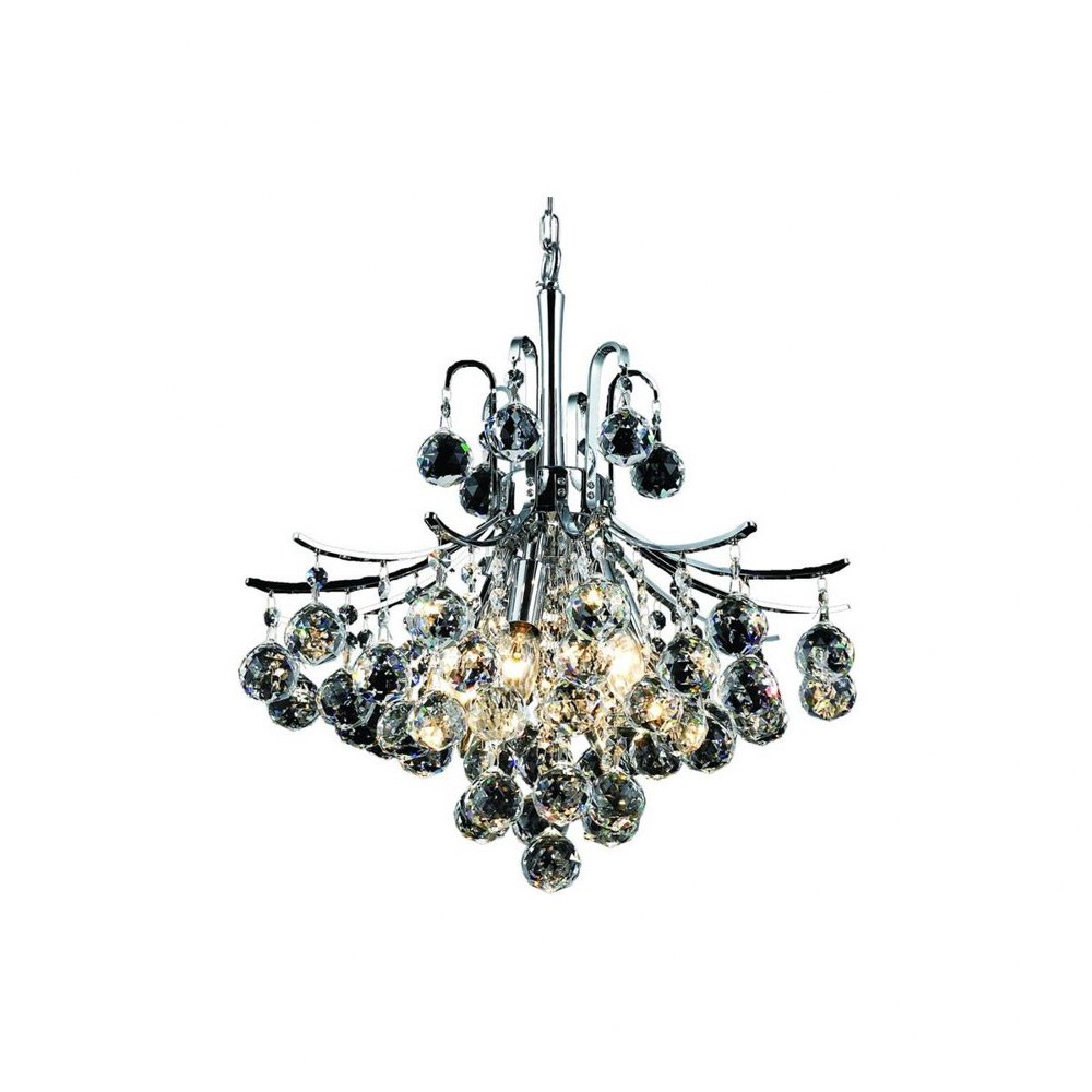 Elegant Lighting-V8000D16C/RC-Toureg - Six Light Pendant Chrome Royal Cut Chrome Finish