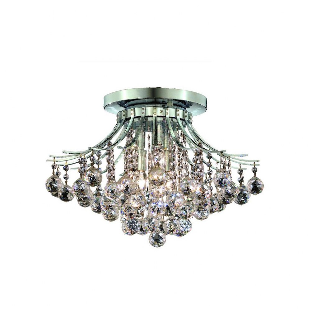 Elegant Lighting-V8000F19C/RC-Toureg - Six Light Flush Mount Royal Cut Chrome Chrome Finish