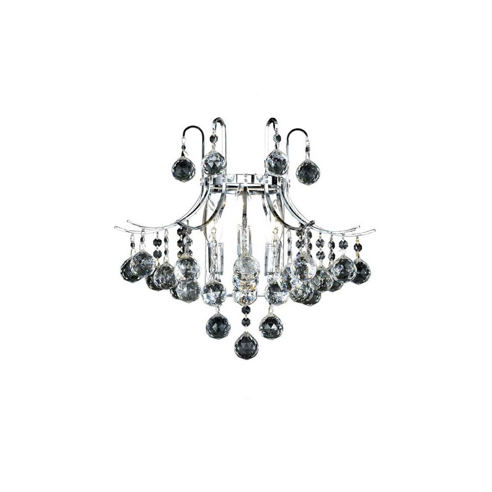 Elegant Lighting-V8000W16C/RC-Toureg - Three Light Wall Sconce Chrome Royal Cut Chrome Finish