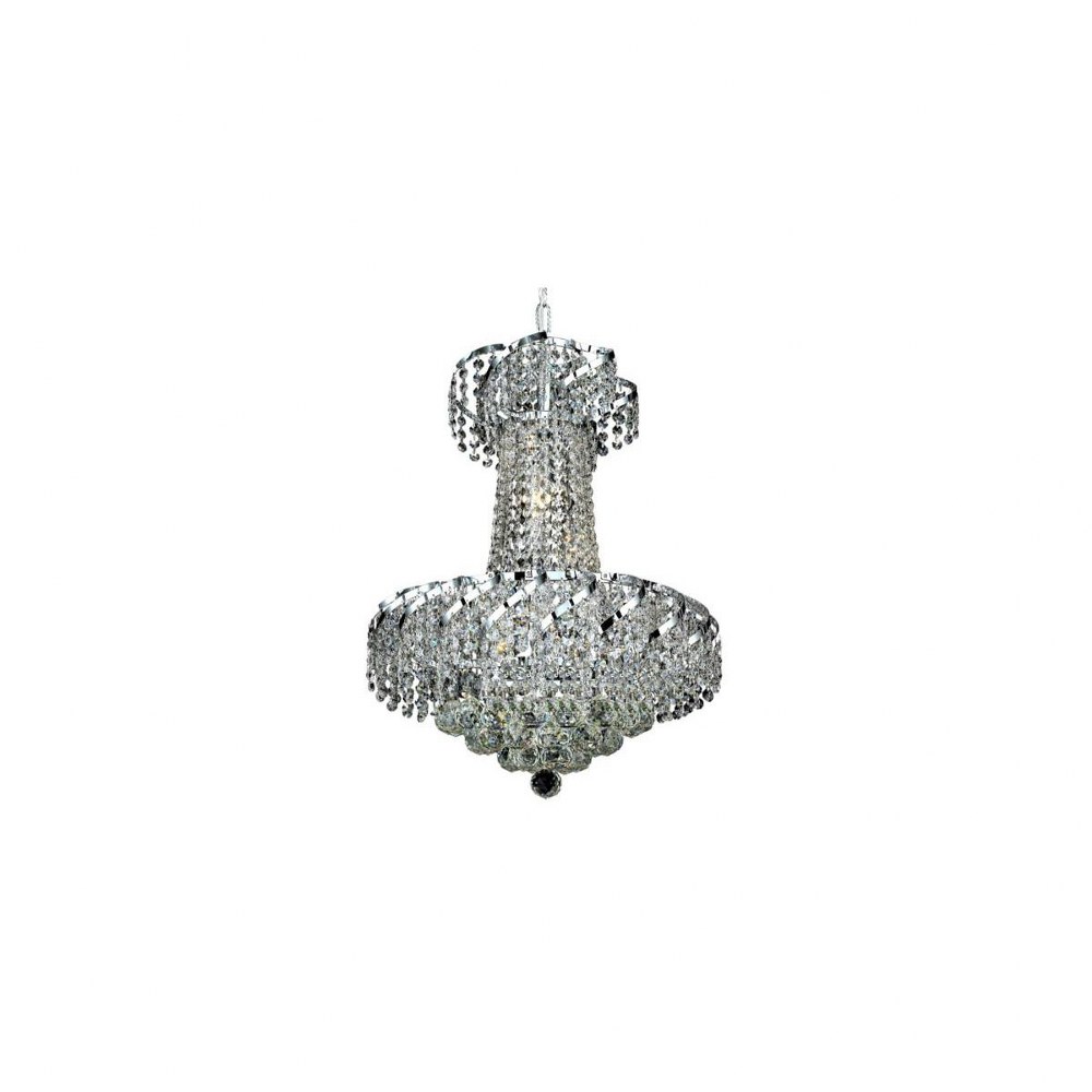 Elegant Lighting-VECA1D18C/RC-Belenus - Six Light Pendant Chrome Royal Cut Chrome Finish