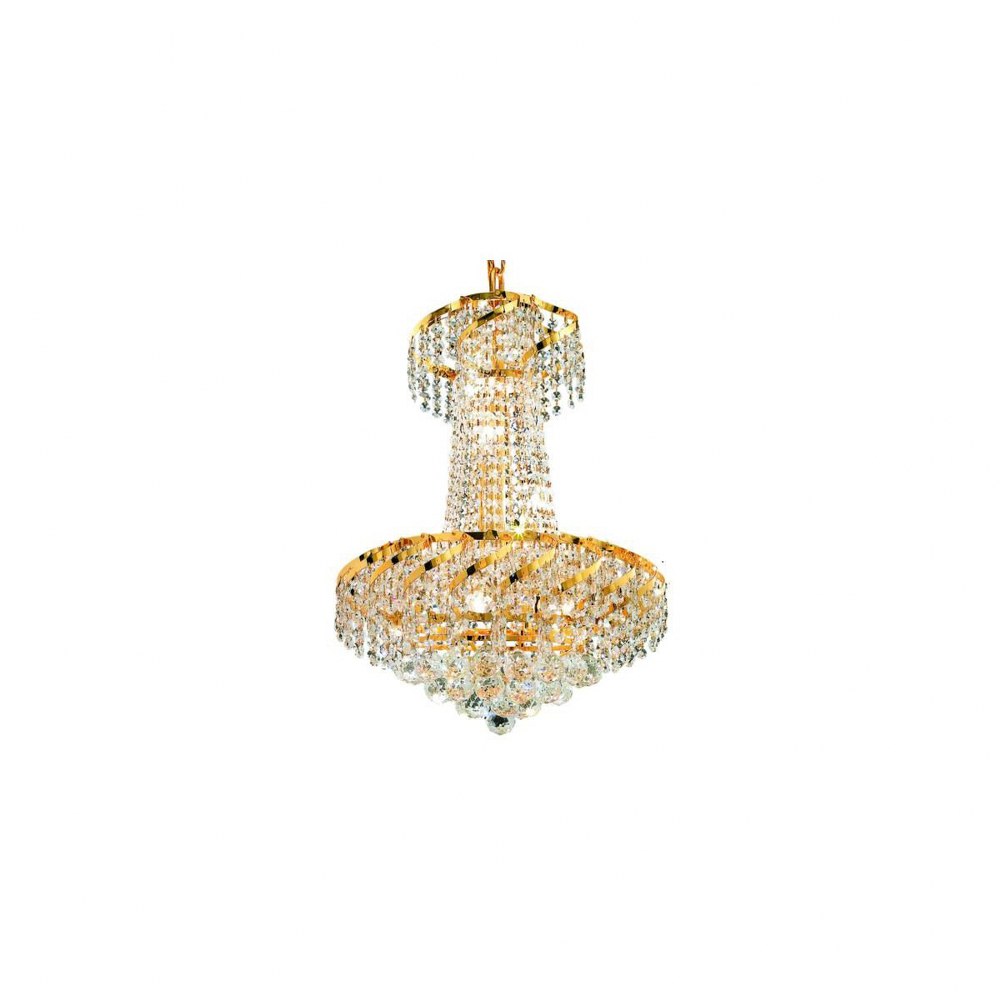 Elegant Lighting-VECA1D18G/RC-Belenus - Six Light Pendant Gold Royal Cut Chrome Finish