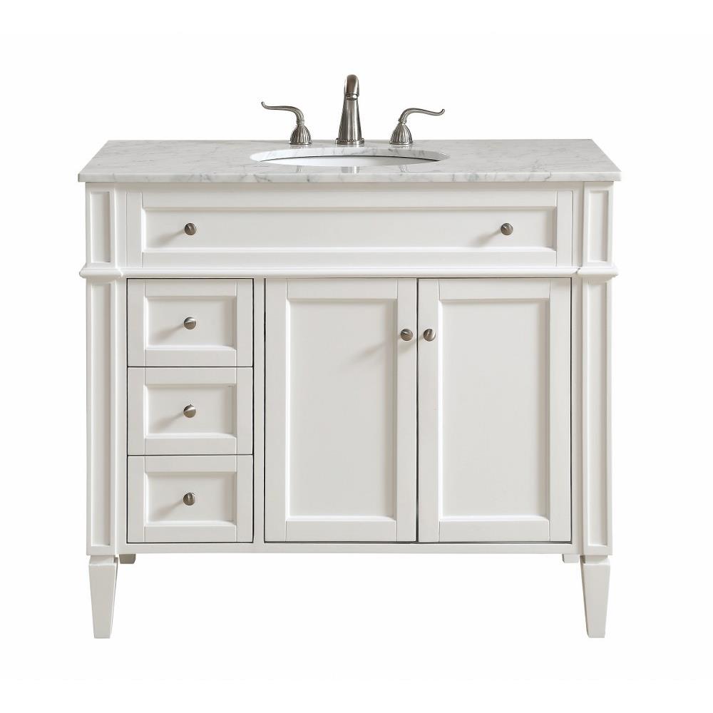 Elegant Decor Vf12540 Park Avenue 40 Inch 3 Drawer Rectangle Single Bathroom Vanity Sink Set