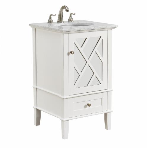 Elegant Decor Vf30221 Luxe 21 Inch 1 Drawer Rectangle Single Bathroom Vanity Sink Set