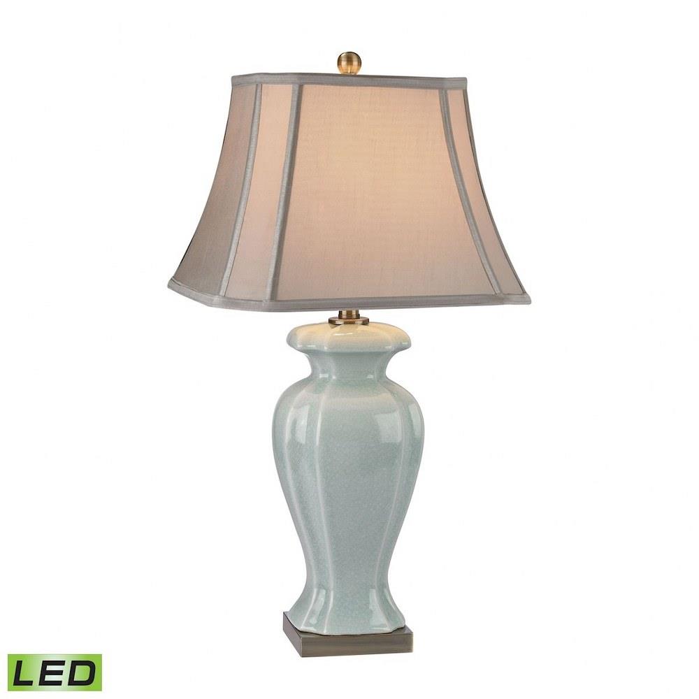 Ceramic And Metal 9 5w 1 Led Table Lamp, 29 Inch Tall Table Lamps