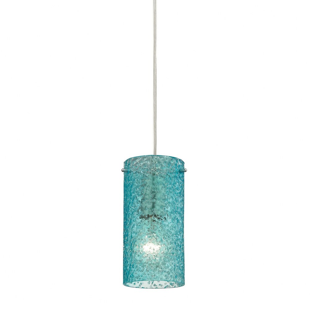 Elk Lighting-10242/1AQ-Ice Fragments - One Light Mini Pendant   Ice Fragments - One Light Mini Pendant