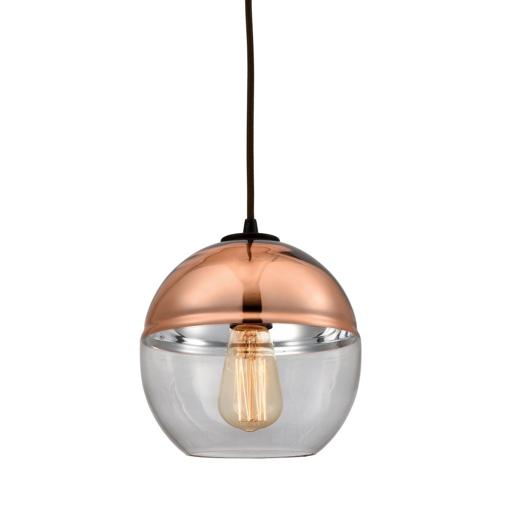 Elk Lighting-10490/1-Revelo - 1 Light Mini Pendant in Modern/Contemporary Style with Luxe/Glam and Mid-Century Modern inspirations - 9 Inches tall and 8 inches wide   Revelo - 1 Light Mini Pendant in 