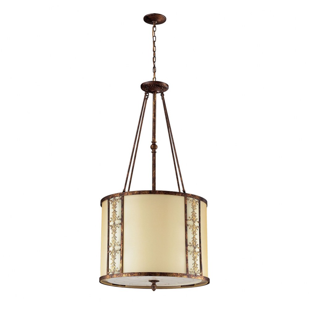 Elk Lighting-11343/8-Frederick - Eight Light Pendant   Spanish Bronze Finish