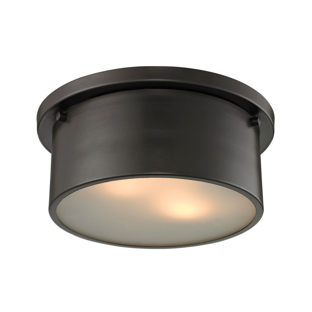 Elk Lighting-11810/2-Simpson - 2 Light Flush Mount in Modern/Contemporary Style with Art Deco and Retro inspirations - 5 Inches tall and 10 inches wide   Simpson - 2 Light Flush Mount in Modern/Contem