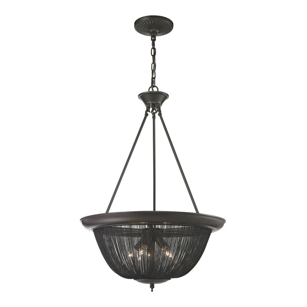 Elk Lighting-11827/5-Pesaro - Five Light Pendant   Oil Rubbed Bronze Finish