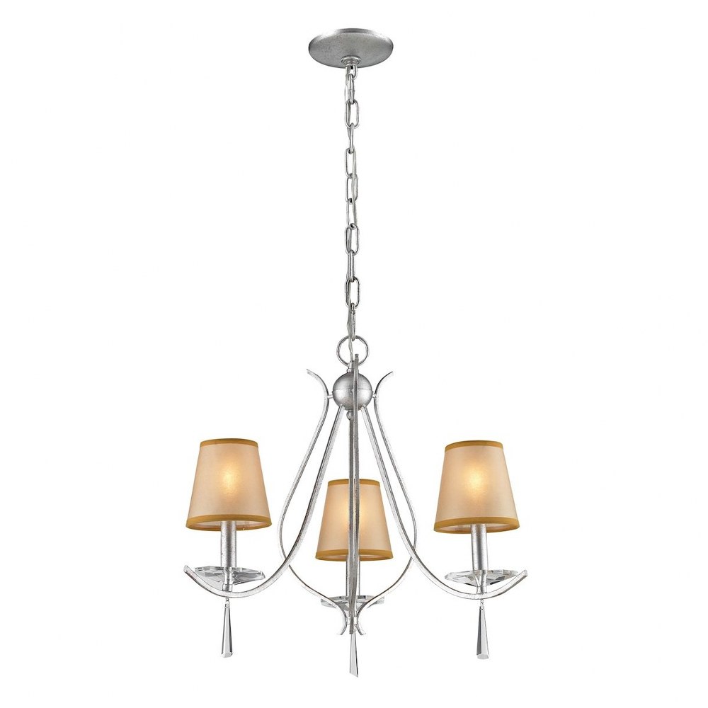 Elk Lighting-14081/3-Clarendon - Three Light Chandelier   Silver Finish