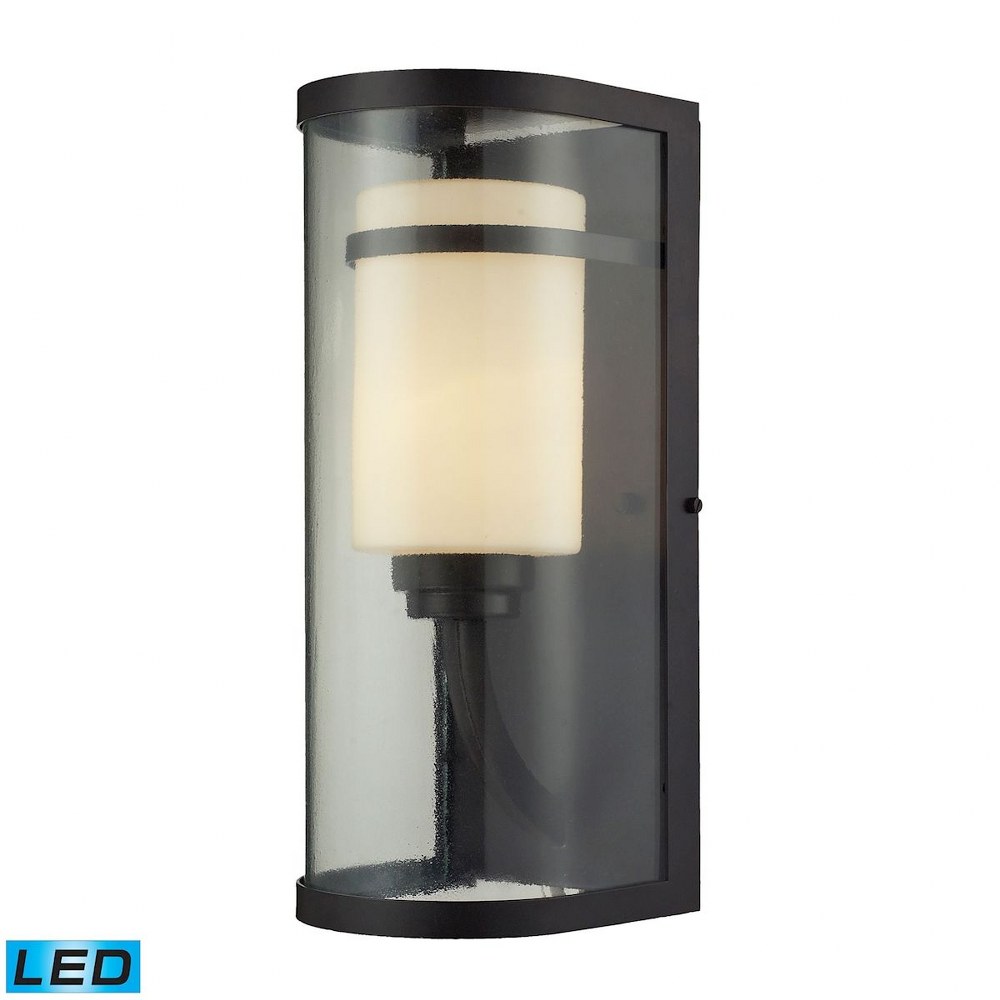 Elk Lighting-14102/1-LED-Caldwell - 7 Inch 13.5W 1 LED Outdoor Wall Lantern   Oiled Bronze Finish