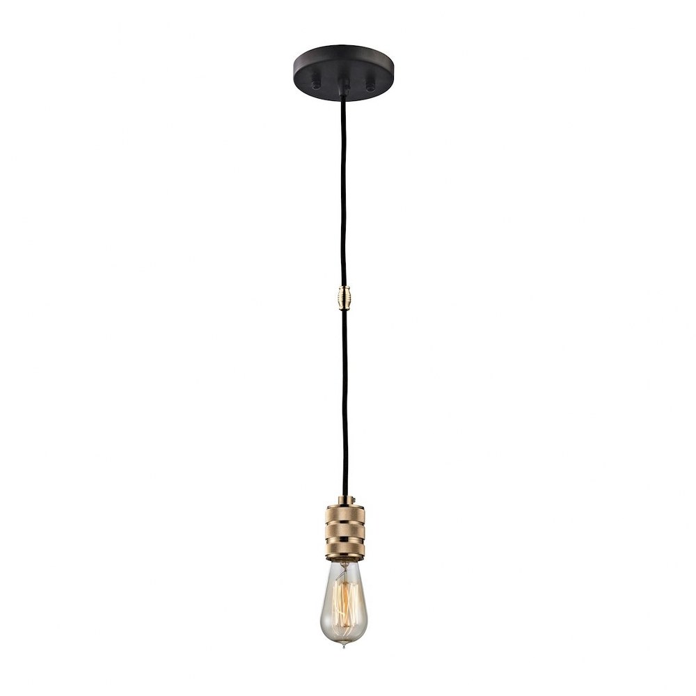 Elk Lighting-14391/1-Camley - 1 Light Mini Pendant in Modern/Contemporary Style with Urban/Industrial and Modern Farmhouse inspirations - 3 Inches tall and 2 inches wide   Oil Rubbed Bronze/Polished G