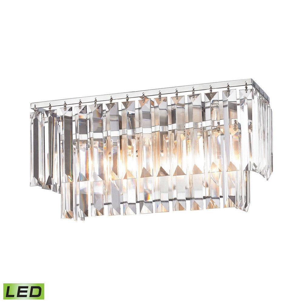 Elk Lighting-15211/2-LED-Palacial - 15 9.6W 2 LED Bath Vanity Polished Chrome Finish with Clear Crystal Glass