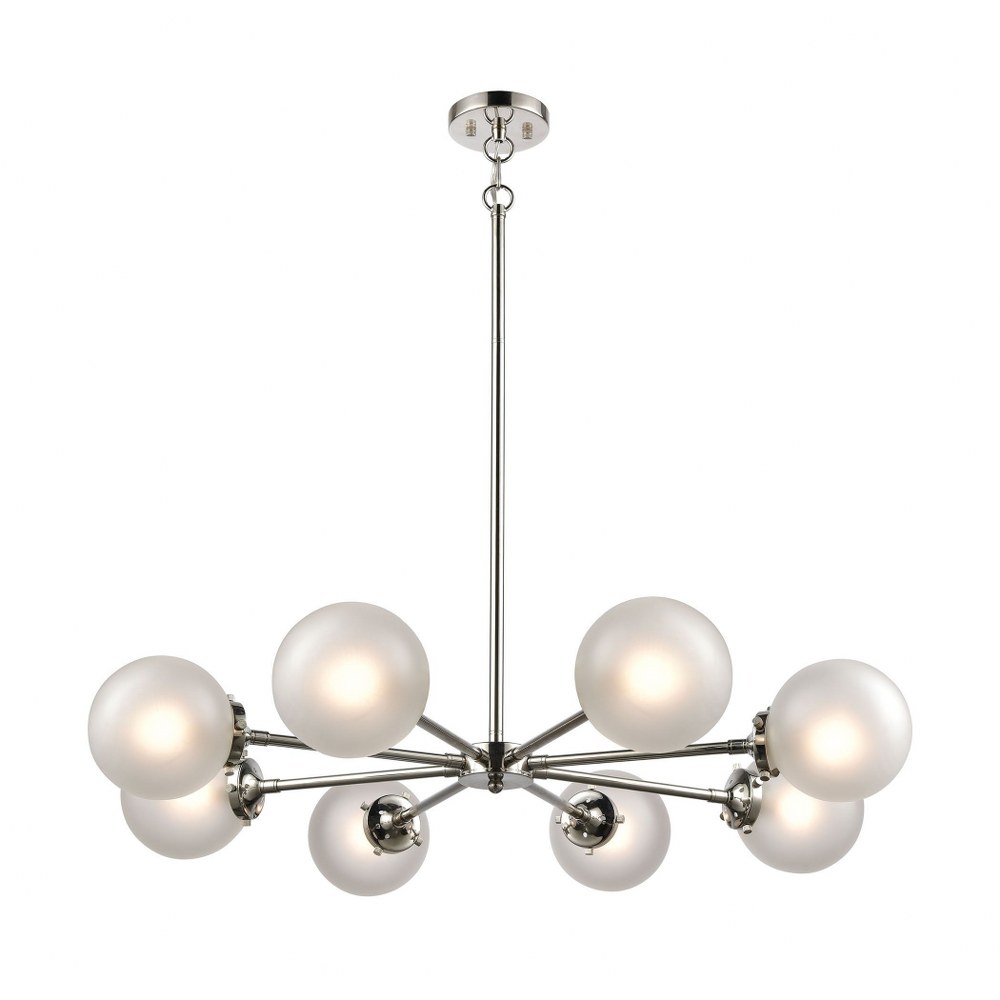 Elk Lighting-15368/8-Boudreaux - 8 Light Chandelier in Modern/Contemporary Style with Mid-Century and Retro inspirations - 6 Inches tall and 36 inches wide   Boudreaux - 8 Light Chandelier in Modern/C