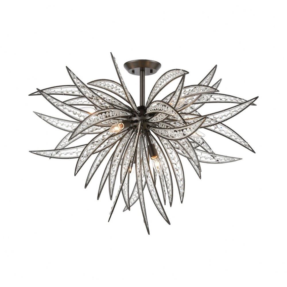 Naples Eight Light Semi Flush Mount