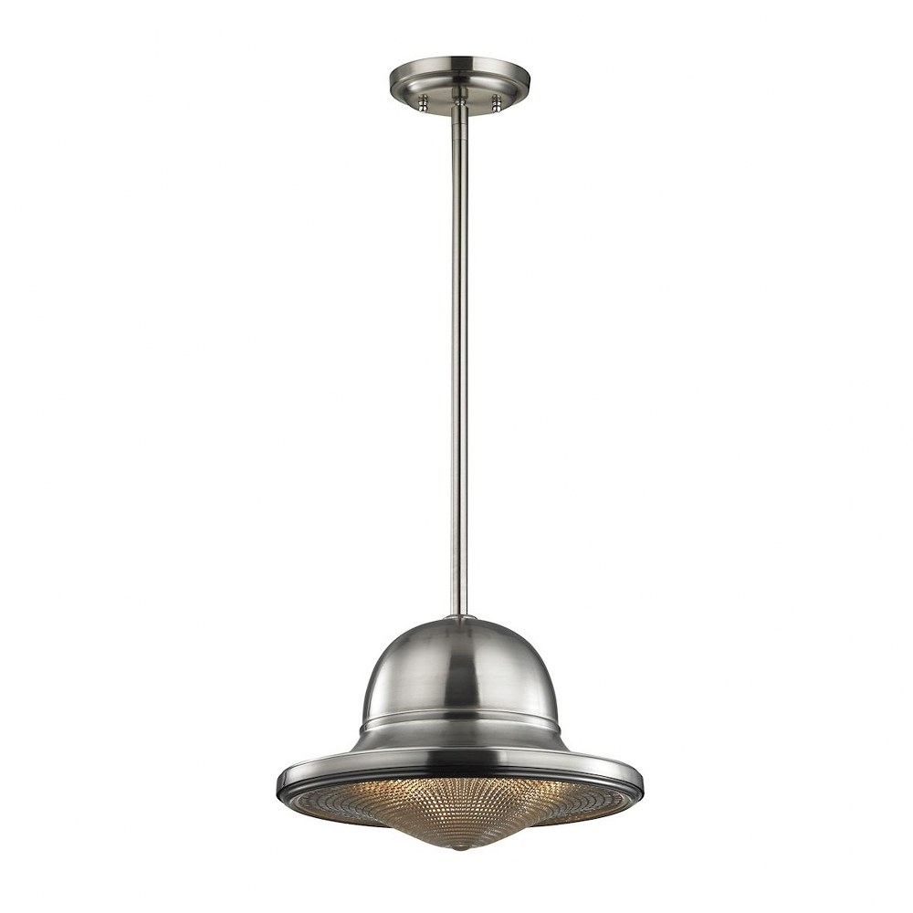 Elk Lighting-17242/1-Urbano - One Light Pendant Brushed Nickel  Oil Rubbed Bronze Finish