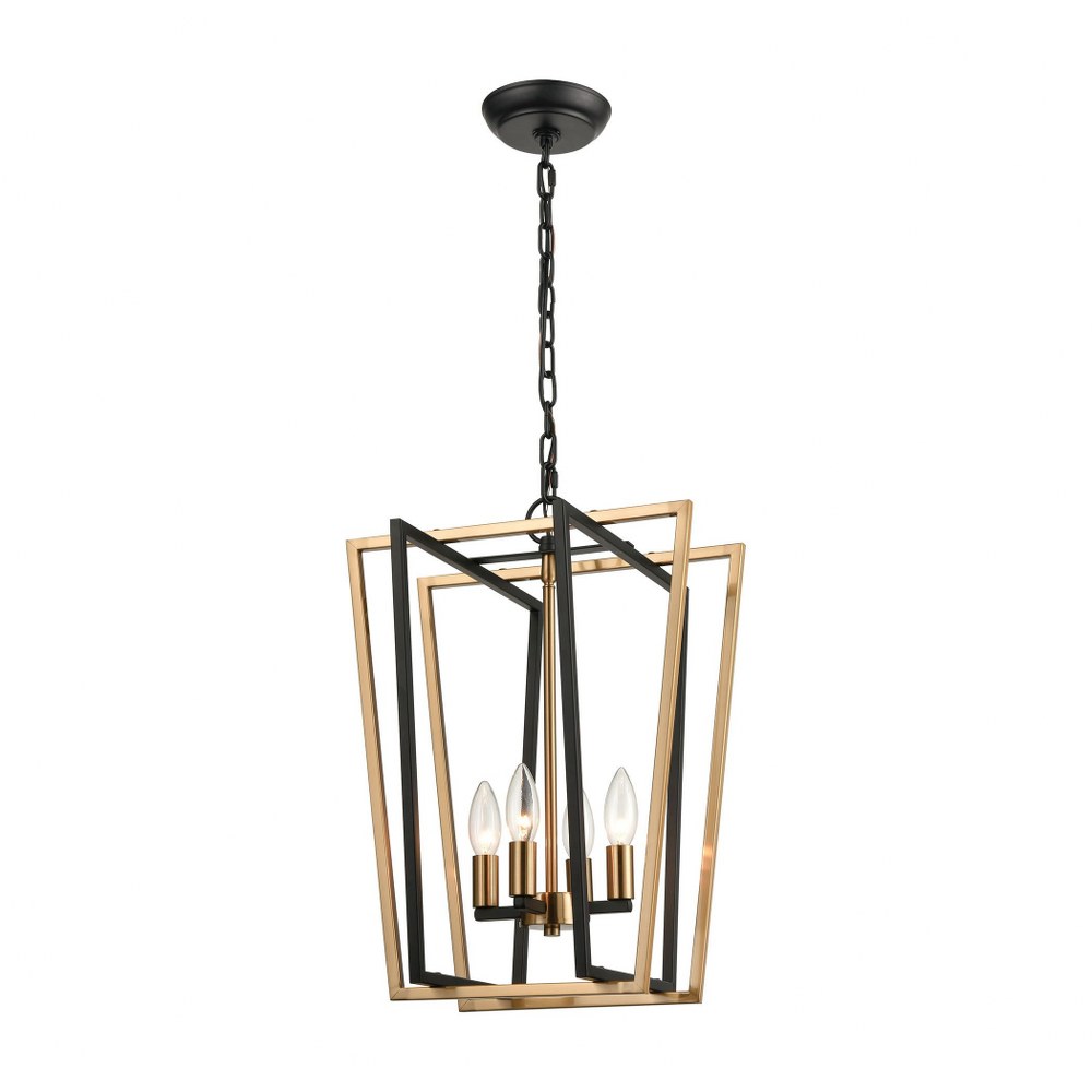 Elk Lighting-18356/4-Bridgette - 4 Light Pendant in Modern/Contemporary Style with Luxe/Glam and Art Deco inspirations - 17 Inches tall and 16 inches wide   Bridgette - 4 Light Pendant in Modern/Conte