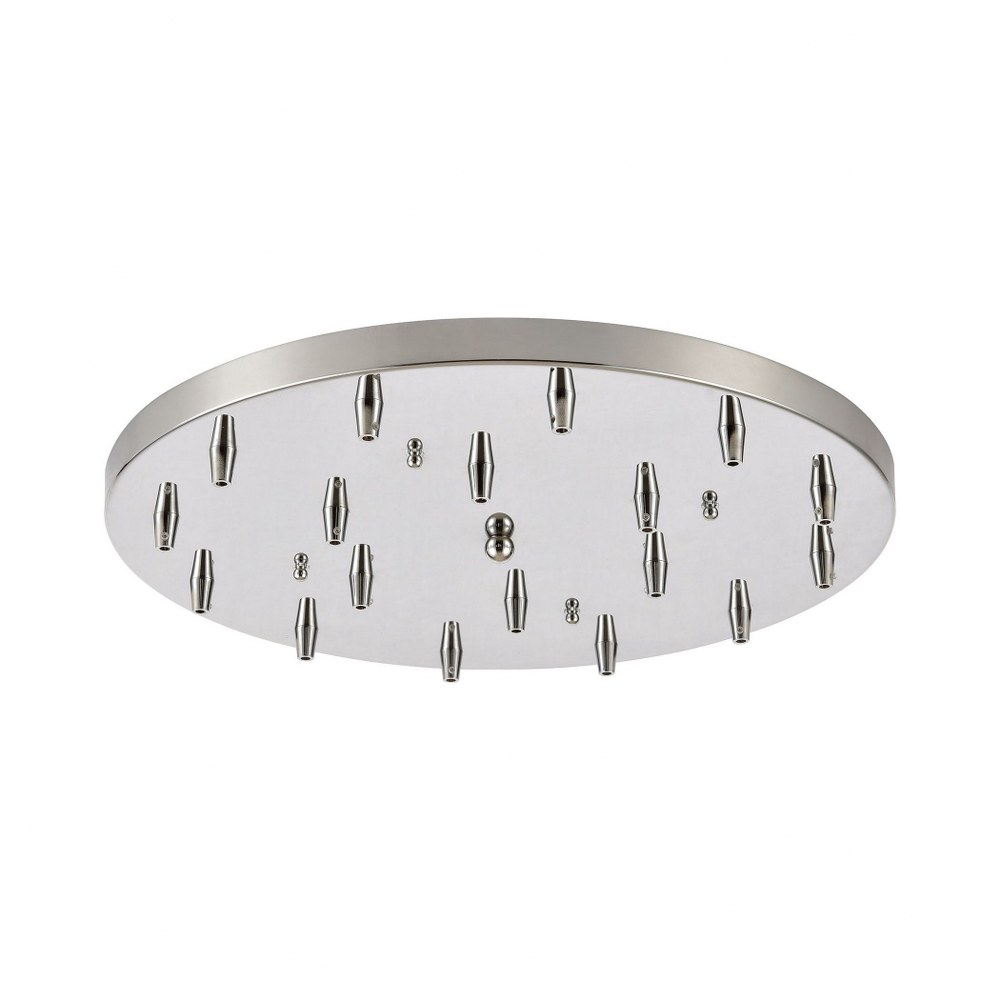 Elk Lighting-18R-CHR-Accessory - 18 Light Round Pan in Transitional Style with Coastal/Beach and Boho inspirations - 2 Inches tall and 18 inches wide Polished Chrome  Polished Chrome Finish