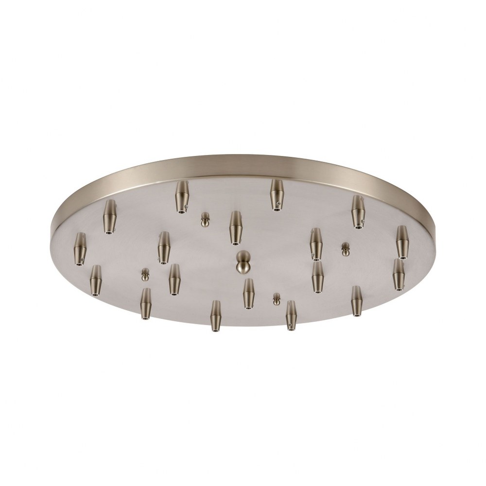 Elk Lighting-18R-SN-Accessory - 18 Light Round Pan in Transitional Style with Coastal/Beach and Boho inspirations - 2 Inches tall and 18 inches wide Satin Nickel  Polished Chrome Finish