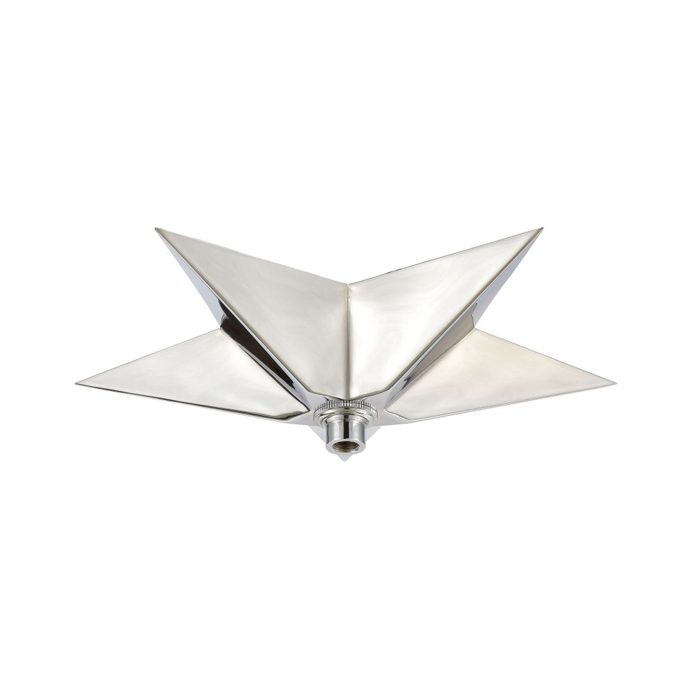 Elk Lighting-1SC-CHR-Accessory - Star Canopy in Modern/Contemporary Style with Art Deco and Luxe/Glam inspirations - 2 Inches tall and 12 inches wide   Accessory - Star Canopy in Modern/Contemporary S