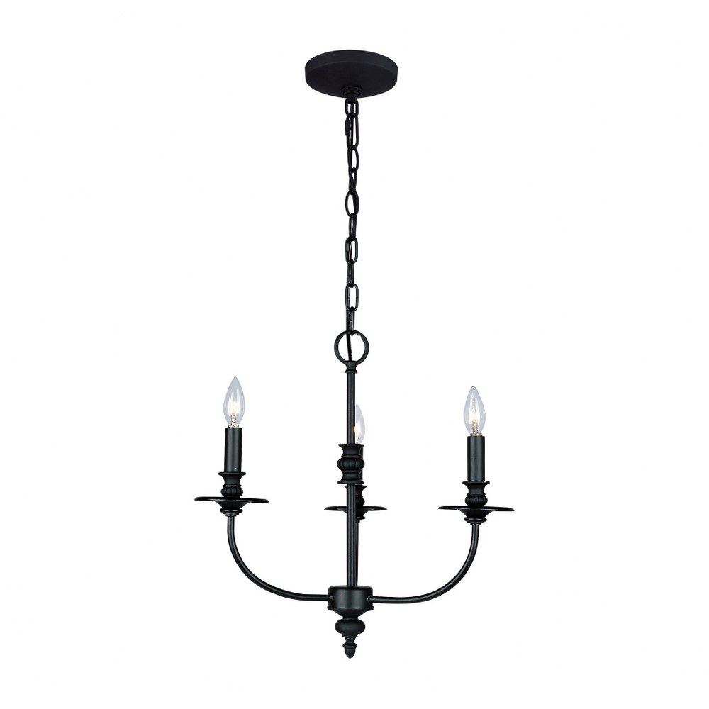 Elk Lighting-283-OB-Hartford - 3 Light Chandelier in Traditional Style with Country/Cottage and Rustic inspirations - 17 Inches tall and 18 inches wide   Oil Rubbed Bronze Finish