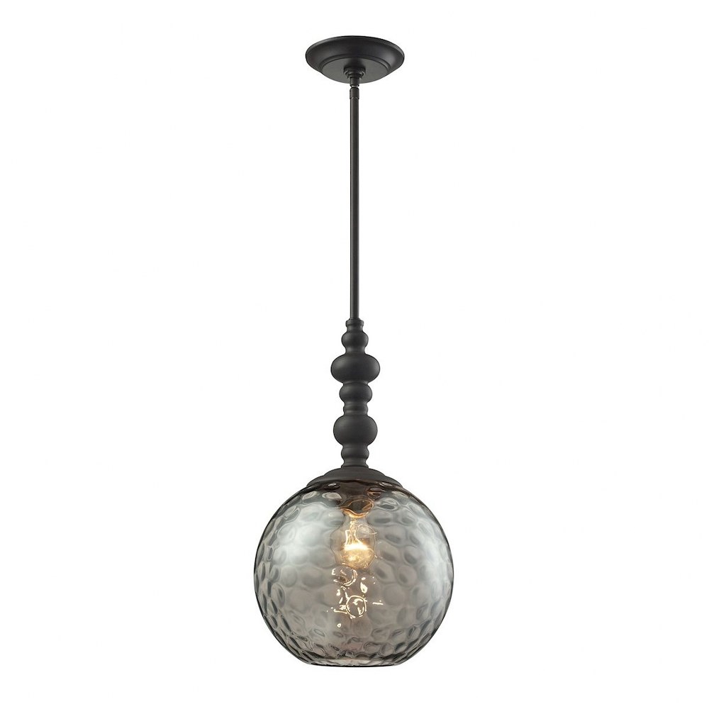 Elk Lighting-31381/1OB-Watersphere - 1 Light Mini Pendant in Modern/Contemporary Style with Mid-Century and Luxe/Glam inspirations - 17 Inches tall and 10 inches wide   Watersphere - 1 Light Mini Pend