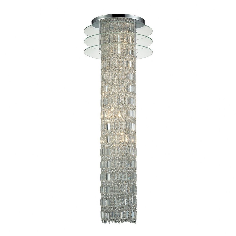 Elk Lighting-31581/6-Zoey - Six Light Chandelier   Polished Chrome Finish with Clear Crystal