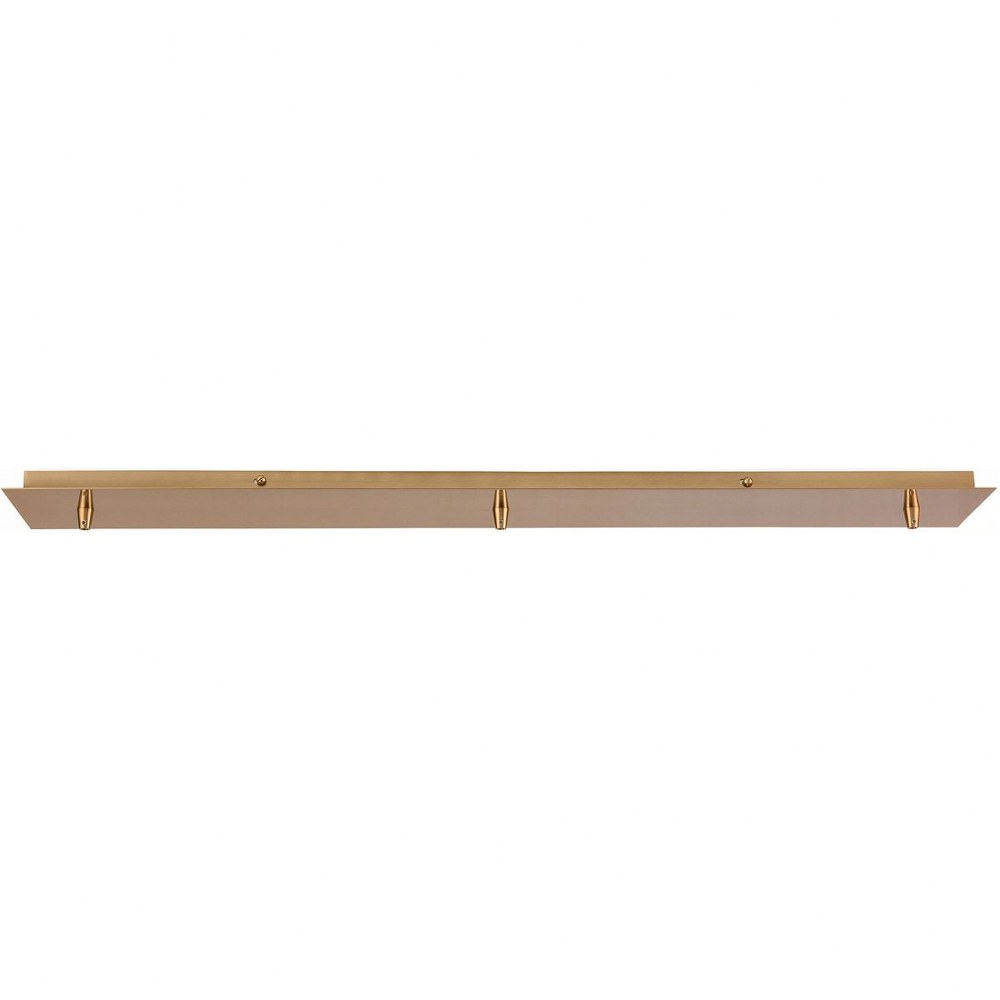 Elk Lighting-3LP-SB-Accessory - 3-Hole Linear Pan for Pendants in Transitional Style with Art Deco and Eclectic inspirations - 1 Inches tall and 36 inches wide   Satin Brass Finish