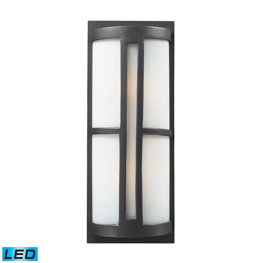 Elk Lighting-42396/2-LED-Trevot - 2 Light Outdoor Wall Sconce in Modern/Contemporary Style with Art Deco and Mission inspirations - 22 Inches tall and 9 inches wide   Graphite Finish
