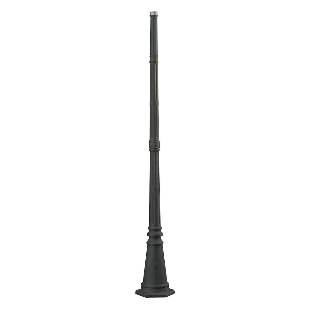 Elk Lighting-45100CHRC-Accessory - Outdoor Street Lamp Base in Traditional Style with Victorian and Eclectic inspirations - 73 Inches tall and 10 inches wide   Charcoal Finish