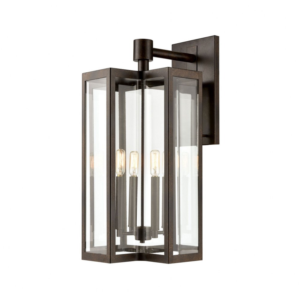 Elk Lighting-45149/4-Bianca - 4 Light Wall Sconce in Transitional Style with Mission and Southwestern inspirations - 25 Inches tall and 13 inches wide Hazelnut Bronze  Hazelnut Bronze Finish with Clea