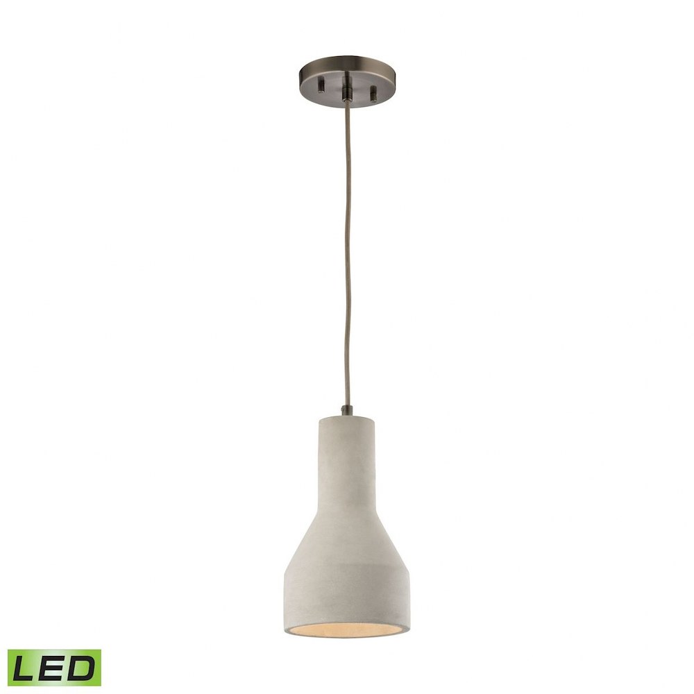 Elk Lighting-45331/1-LED-Urban Form - 9.5W 1 LED Mini Pendant in Modern/Contemporary Style with Urban and Scandinavian inspirations - 11 Inches tall and 6 inches wide   Black Nickel Finish with Natura