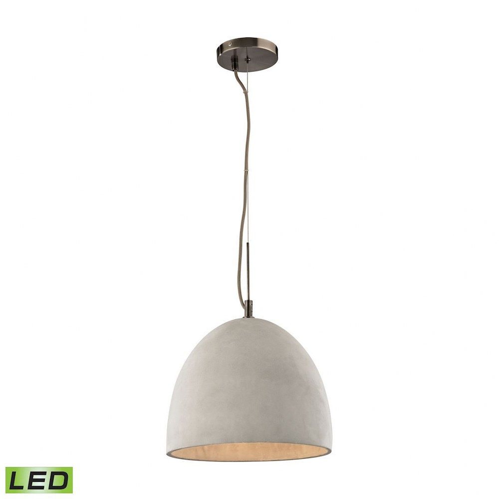 Elk Lighting-45334/1-LED-Urban Form - 9.5W 1 LED Mini Pendant in Modern/Contemporary Style with Urban and Scandinavian inspirations - 11 Inches tall and 12 inches wide   Black Nickel Finish with Natur