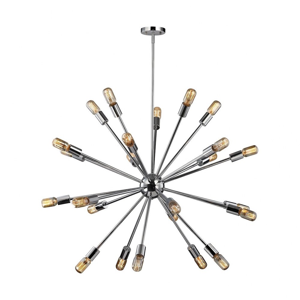 Elk Lighting-46235/24-Delphine - Twenty-4 Light Chandelier in Modern/Contemporary Style with Mid-Century and Retro inspirations - 36 Inches tall and 36 inches wide   Polished Chrome Finish