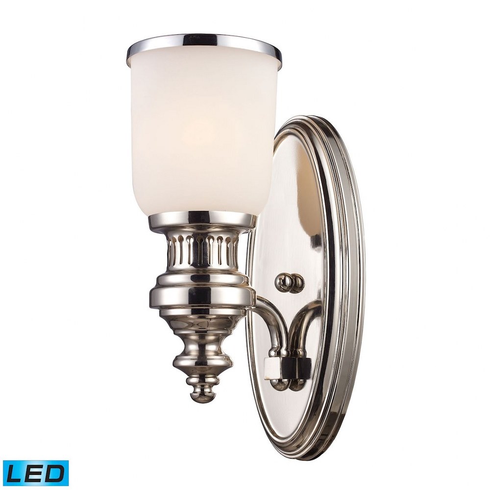 Elk Lighting-66110-1-LED-Chadwick - 1 Light Wall Sconce in Transitional Style with Urban/Industrial and Modern Farmhouse inspirations - 13 Inches tall and 5 inches wide Polished Nickel LED Oiled Bronz