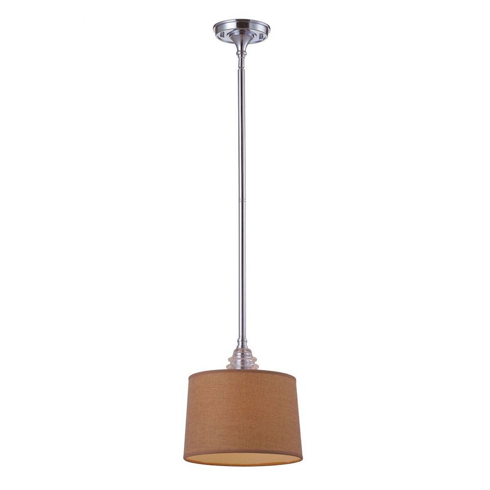 Elk Lighting-66809-1-Insulator Glass - 11 Inch 13.5W 1 LED Pendant Polished Chrome Incandescent Weathered Zinc Finish