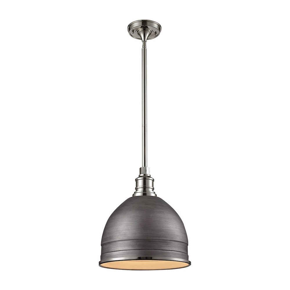 Elk Lighting-66882/1-Carolton - 1 Light Pendant in Transitional Style with Urban/Industrial and Modern Farmhouse inspirations - 14 Inches tall and 13 inches wide   Carolton - 1 Light Pendant in Transi