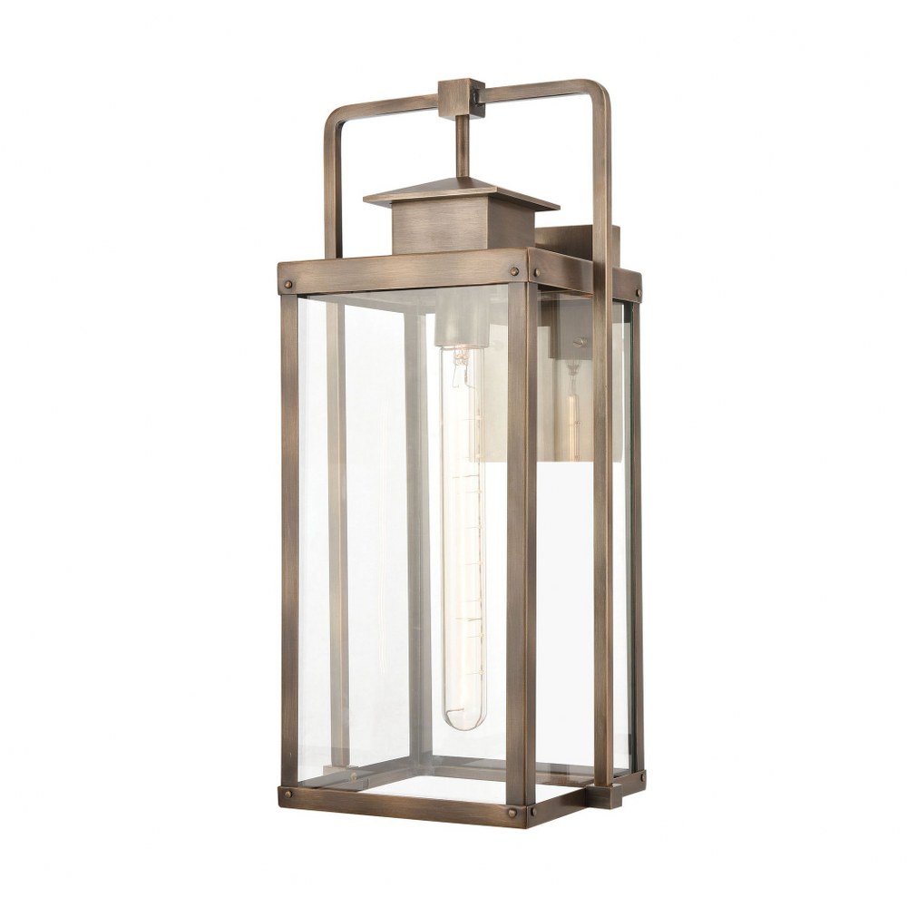 Elk Lighting-89183/1-Crested Butte - 1 Light Outdoor Wall Sconce in Transitional Style with Mission and Vintage Charm inspirations - 14 Inches tall and 7 inches wide   Crested Butte - 1 Light Outdoor 