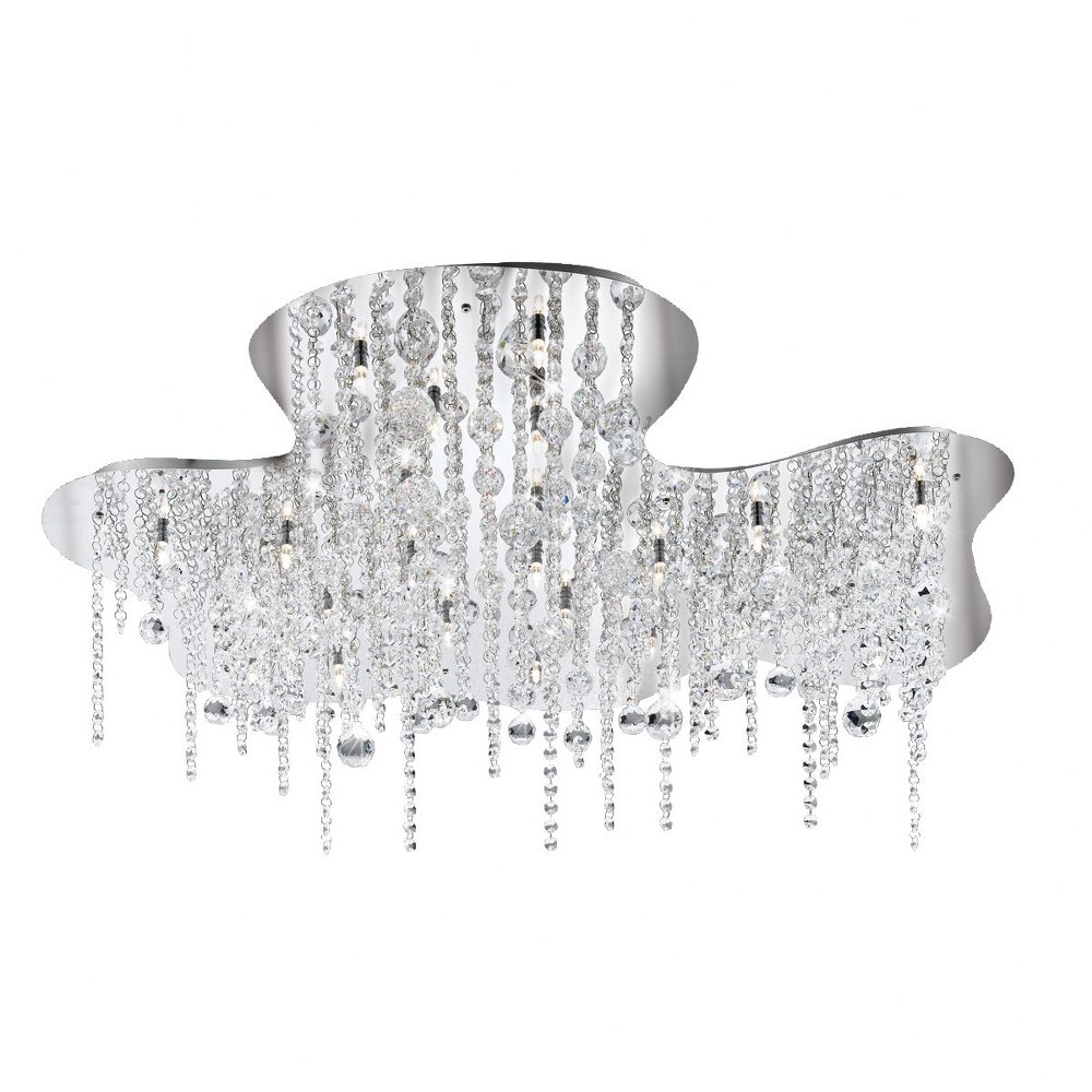 Eurofase Lighting-19398-013-Alissa - Twenty-Six Light Flush Mount - 30 Inches Wide By 9.75 Inches High   Alissa - Twenty-Six Light Flush Mount - 30 Inches Wide By 9.75 Inches High