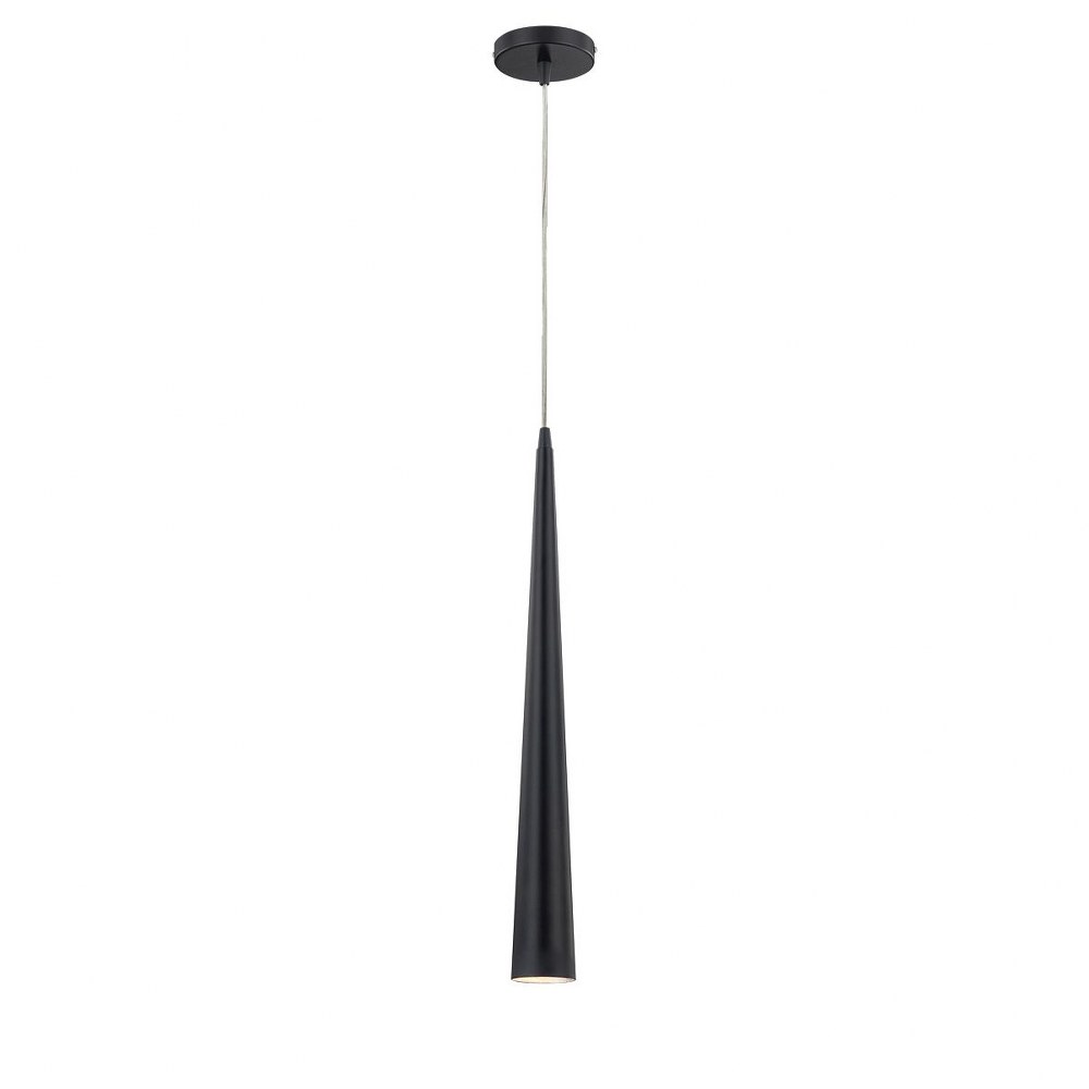 Eurofase Lighting-20445-034-Sliver - 1 Light Medium Pendant - 2.75 Inches Wide by 24 Inches High Black  Black Finish