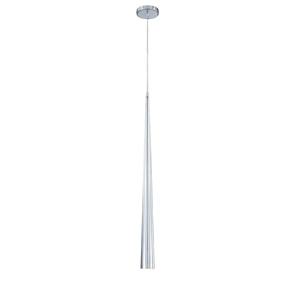 Eurofase Lighting-20446-017-Sliver - 1 Light Large Pendant - 2.75 Inches Wide by 36 Inches High Chrome  Black Finish