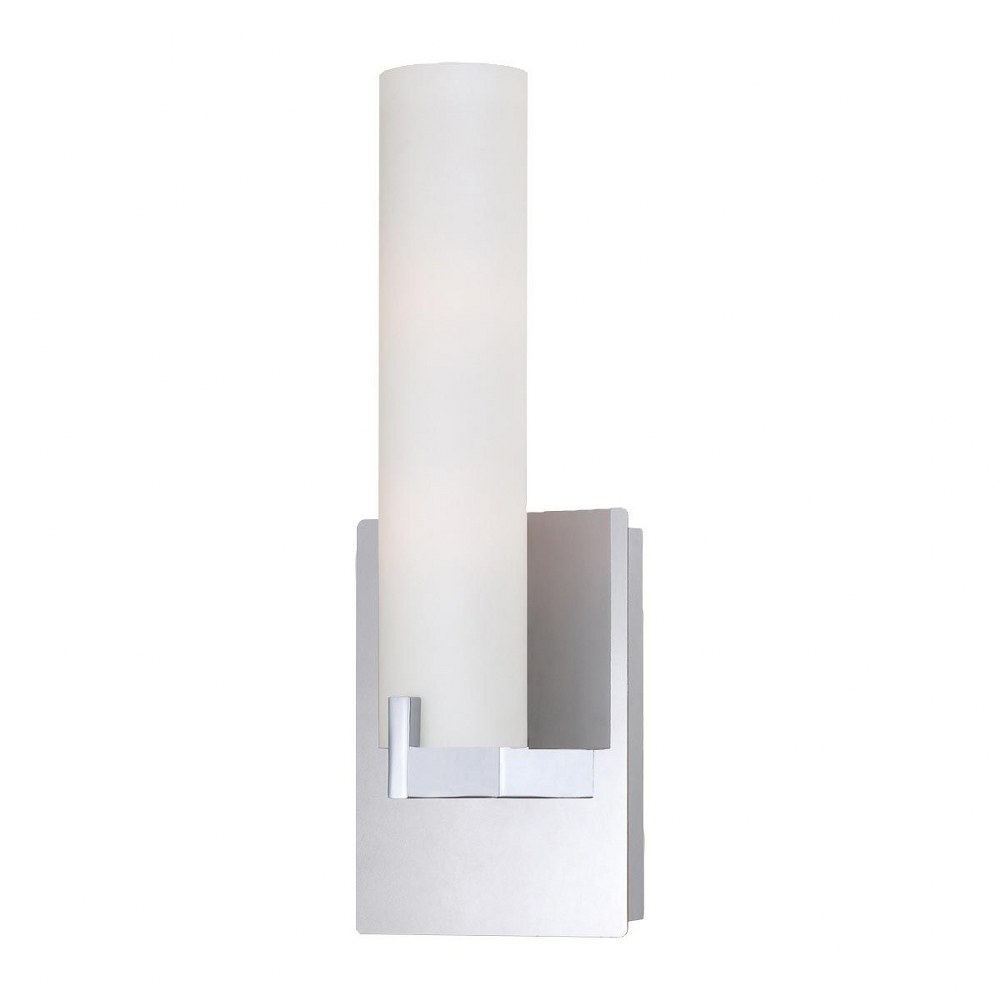 Eurofase Lighting-23271-012-Zuma - 2 Light Wall Sconce - 5.25 Inches Wide by 13.25 Inches High Chrome  Brushed Nickel Finish with Opal White Glass