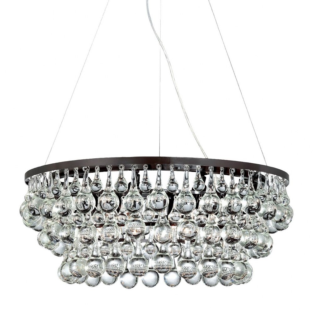 Eurofase Lighting-25689-013-Canto Chandelier 8 Light   Oil Rubbed Bronze Finish with Clear Crystal