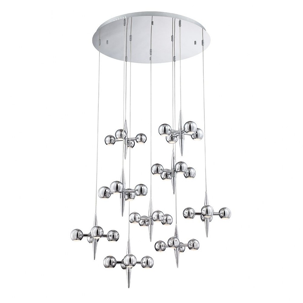 Eurofase Lighting-26233-017-Pearla Chandelier 36 Light - 39.75 Inches Wide by 11.5 Inches High   Chrome Finish