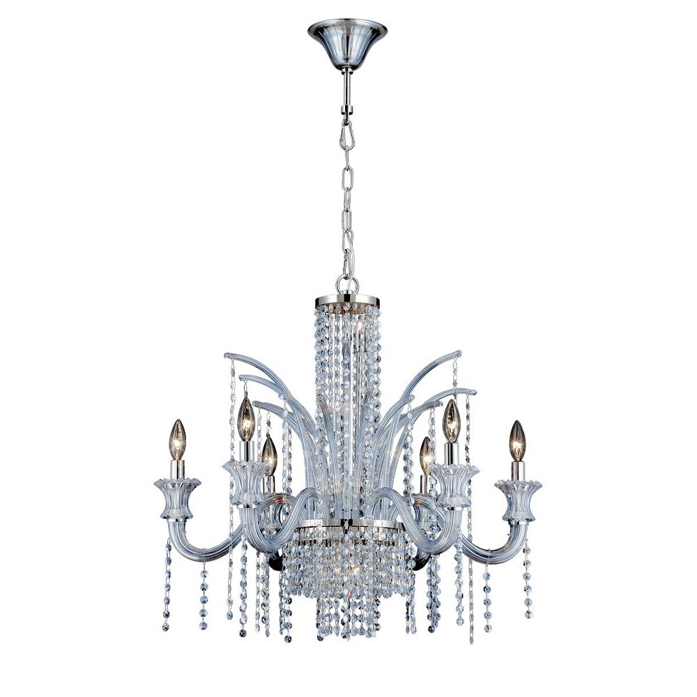 Eurofase Lighting-26241-012-Nava Chandelier 11 Light - 28.25 Inches Wide by 27.5 Inches High   Chrome Finish with Ice Blue Crystal